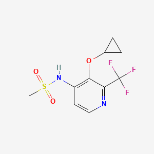 molecular formula C10H11F3N2O3S B14814629 N-(3-Cyclopropoxy-2-(trifluoromethyl)pyridin-4-YL)methanesulfonamide 