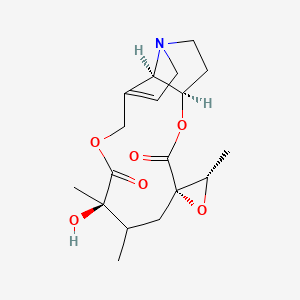 molecular formula C18H25NO6 B14814635 (1R,3'S,4S,7R,17R)-7-hydroxy-3',6,7-trimethylspiro[2,9-dioxa-14-azatricyclo[9.5.1.014,17]heptadec-11-ene-4,2'-oxirane]-3,8-dione 