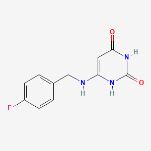 molecular formula C11H10FN3O2 B1481464 6-((4-fluorobenzyl)amino)pyrimidine-2,4(1H,3H)-dione CAS No. 2097966-86-2