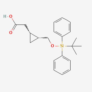 rel-2-((1R,2R)-2-(((tert-Butyldiphenylsilyl)oxy)methyl)cyclopropyl)acetic acid