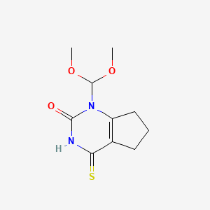 1-(dimethoxymethyl)-4-thioxo-1,3,4,5,6,7-hexahydro-2H-cyclopenta[d]pyrimidin-2-one
