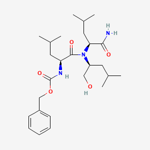 Benzyl ((S)-1-(((S)-1-amino-4-methyl-1-oxopentan-2-yl)((S)-1-hydroxy-4-methylpentan-2-yl)amino)-4-methyl-1-oxopentan-2-yl)carbamate