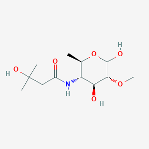 2-O-methyl-4-(3-hydroxy-3-methylbutanamido)-4,6-dideoxy-d-glucopyranose