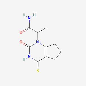 molecular formula C10H13N3O2S B1481479 2-(2-oxo-4-thioxo-2,3,4,5,6,7-hexahydro-1H-cyclopenta[d]pyrimidin-1-yl)propanamide CAS No. 2097949-91-0