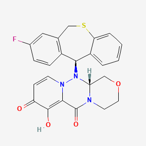 (R)-12-((S)-8-Fluoro-6,11-dihydrodibenzo[b,e]thiepin-11-yl)-7-hydroxy-3,4,12,12a-tetrahydro-1H-[1,4]oxazino[3,4-c]pyrido[2,1-f][1,2,4]triazine-6,8-dione