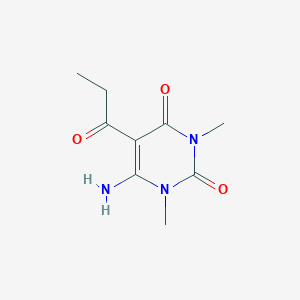 6-amino-1,3-dimethyl-5-propionylpyrimidine-2,4(1H,3H)-dione