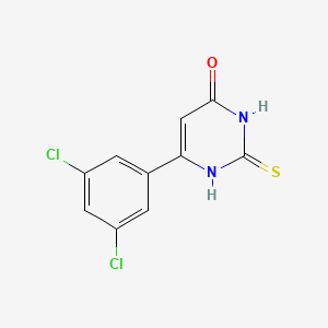 molecular formula C10H6Cl2N2OS B1481482 6-(3,5-dichlorophenyl)-2-thioxo-2,3-dihydropyrimidin-4(1H)-one CAS No. 2098013-21-7