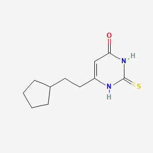 molecular formula C11H16N2OS B1481484 6-(2-cyclopentylethyl)-2-thioxo-2,3-dihydropyrimidin-4(1H)-one CAS No. 2097966-62-4