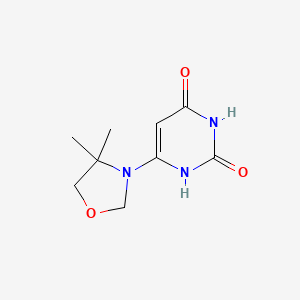 molecular formula C9H13N3O3 B1481486 6-(4,4-二甲氧噁唑啉-3-基)嘧啶-2,4(1H,3H)-二酮 CAS No. 2098011-83-5