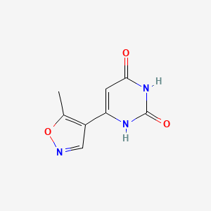 molecular formula C8H7N3O3 B1481488 6-(5-methylisoxazol-4-yl)pyrimidine-2,4(1H,3H)-dione CAS No. 2098024-20-3