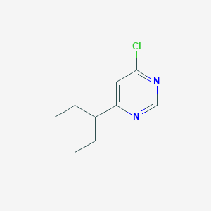 molecular formula C9H13ClN2 B1481490 4-Chloro-6-(pentan-3-yl)pyrimidine CAS No. 2090311-32-1