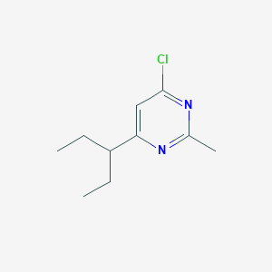 4-Chloro-2-methyl-6-(pentan-3-yl)pyrimidine