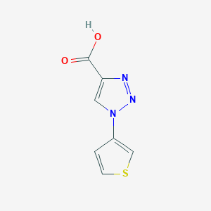 molecular formula C7H5N3O2S B1481497 1-(thiophen-3-yl)-1H-1,2,3-triazole-4-carboxylic acid CAS No. 2090256-70-3