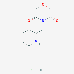 4-(Piperidin-2-ylmethyl)morpholine-3,5-dione hydrochloride