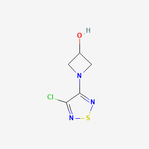 molecular formula C5H6ClN3OS B1481500 1-(4-Chloro-1,2,5-thiadiazol-3-yl)azetidin-3-ol CAS No. 1856881-55-4