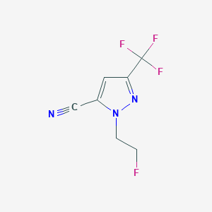 1-(2-fluoroethyl)-3-(trifluoromethyl)-1H-pyrazole-5-carbonitrile