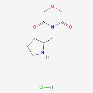 4-(Pyrrolidin-2-ylmethyl)morpholine-3,5-dione hydrochloride