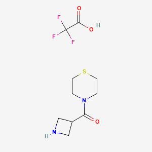 molecular formula C10H15F3N2O3S B1481511 Azetidin-3-yl(thiomorpholino)methanone 2,2,2-trifluoroacetate CAS No. 2098055-05-9