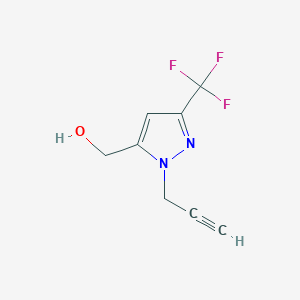 molecular formula C8H7F3N2O B1481512 (1-(prop-2-yn-1-yl)-3-(trifluoromethyl)-1H-pyrazol-5-yl)methanol CAS No. 2091185-13-4