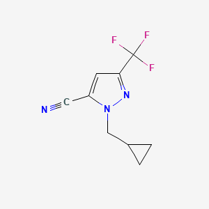 1-(cyclopropylmethyl)-3-(trifluoromethyl)-1H-pyrazole-5-carbonitrile
