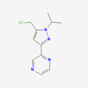 2-(5-(chloromethyl)-1-isopropyl-1H-pyrazol-3-yl)pyrazine
