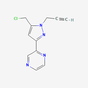 2-(5-(chloromethyl)-1-(prop-2-yn-1-yl)-1H-pyrazol-3-yl)pyrazine