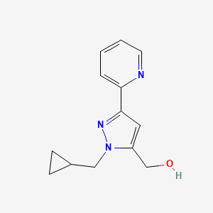 molecular formula C13H15N3O B1481520 (1-(环丙基甲基)-3-(吡啶-2-基)-1H-吡唑-5-基)甲醇 CAS No. 2098069-88-4