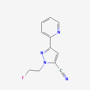 1-(2-fluoroethyl)-3-(pyridin-2-yl)-1H-pyrazole-5-carbonitrile