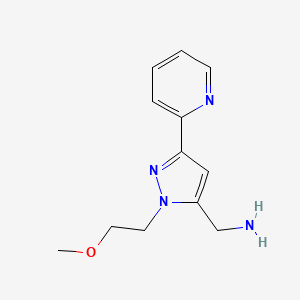 (1-(2-methoxyethyl)-3-(pyridin-2-yl)-1H-pyrazol-5-yl)methanamine