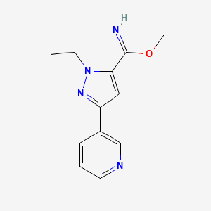 methyl 1-ethyl-3-(pyridin-3-yl)-1H-pyrazole-5-carbimidate