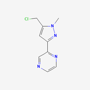 2-(5-(chloromethyl)-1-methyl-1H-pyrazol-3-yl)pyrazine