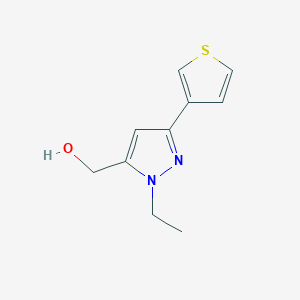 molecular formula C10H12N2OS B1481532 (1-ethyl-3-(thiophen-3-yl)-1H-pyrazol-5-yl)methanol CAS No. 2092500-12-2
