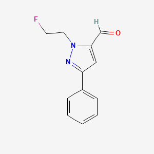 1-(2-fluoroethyl)-3-phenyl-1H-pyrazole-5-carbaldehyde