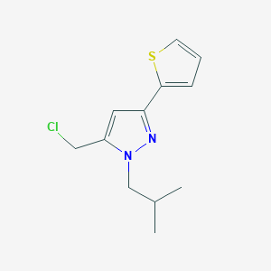 5-(chloromethyl)-1-isobutyl-3-(thiophen-2-yl)-1H-pyrazole