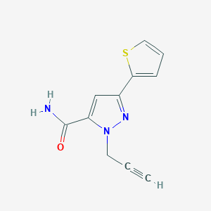 1-(prop-2-yn-1-yl)-3-(thiophen-2-yl)-1H-pyrazole-5-carboxamide