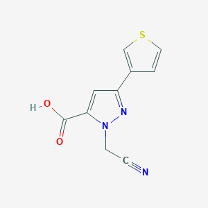 1-(cyanomethyl)-3-(thiophen-3-yl)-1H-pyrazole-5-carboxylic acid