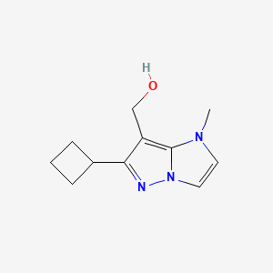 molecular formula C11H15N3O B1481562 (6-cyclobutyl-1-methyl-1H-imidazo[1,2-b]pyrazol-7-yl)methanol CAS No. 2098026-62-9