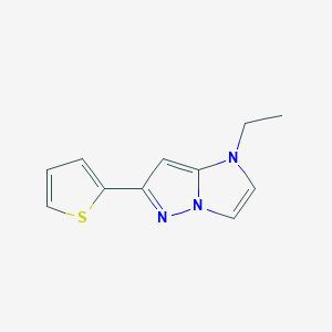 molecular formula C11H11N3S B1481569 1-ethyl-6-(thiophen-2-yl)-1H-imidazo[1,2-b]pyrazole CAS No. 2097969-03-2