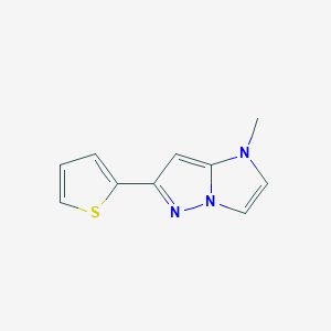 molecular formula C10H9N3S B1481570 1-methyl-6-(thiophen-2-yl)-1H-imidazo[1,2-b]pyrazole CAS No. 2098030-61-4
