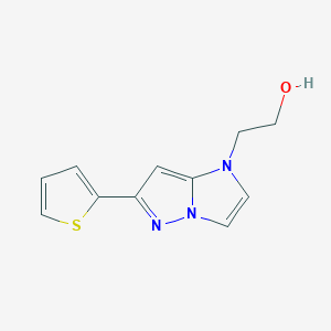 2-(6-(thiophen-2-yl)-1H-imidazo[1,2-b]pyrazol-1-yl)ethan-1-ol