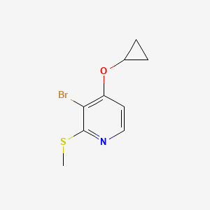 3-Bromo-4-cyclopropoxy-2-(methylthio)pyridine