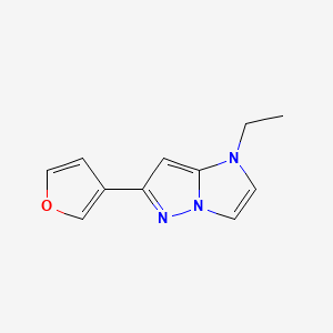 molecular formula C11H11N3O B1481573 1-ethyl-6-(furan-3-yl)-1H-imidazo[1,2-b]pyrazole CAS No. 2098139-34-3