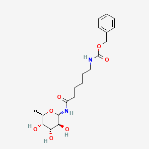 Benzyl (6-oxo-6-(((2S,3S,4R,5S,6S)-3,4,5-trihydroxy-6-methyltetrahydro-2H-pyran-2-yl)amino)hexyl)carbamate