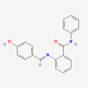 2-{[(E)-(4-hydroxyphenyl)methylidene]amino}-N-phenylbenzamide