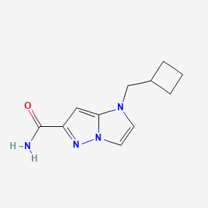 molecular formula C11H14N4O B1481582 1-(cyclobutylmethyl)-1H-imidazo[1,2-b]pyrazole-6-carboxamide CAS No. 2097969-63-4