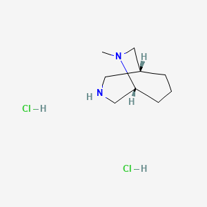 molecular formula C9H20Cl2N2 B14815832 rac-(1R,5R)-9-Methyl-3,9-diazabicyclo[3.3.2]decane dihydrochloride 