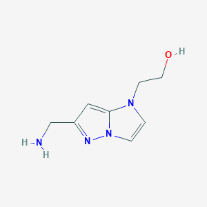 molecular formula C8H12N4O B1481585 2-(6-(aminomethyl)-1H-imidazo[1,2-b]pyrazol-1-yl)ethan-1-ol CAS No. 2091697-56-0