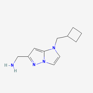 molecular formula C11H16N4 B1481586 (1-(cyclobutylmethyl)-1H-imidazo[1,2-b]pyrazol-6-yl)methanamine CAS No. 2098139-79-6