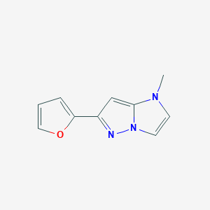 molecular formula C10H9N3O B1481589 6-(furan-2-yl)-1-methyl-1H-imidazo[1,2-b]pyrazole CAS No. 2097969-30-5