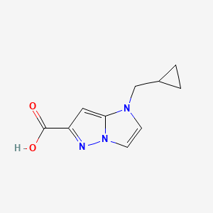 molecular formula C10H11N3O2 B1481590 1-(cyclopropylmethyl)-1H-imidazo[1,2-b]pyrazole-6-carboxylic acid CAS No. 2092281-13-3